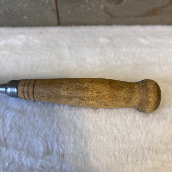 Vintage Genuine Stainless Steel Measuring Spoon Wooden Handle Kitchen Utensil - Picture 4 of 5